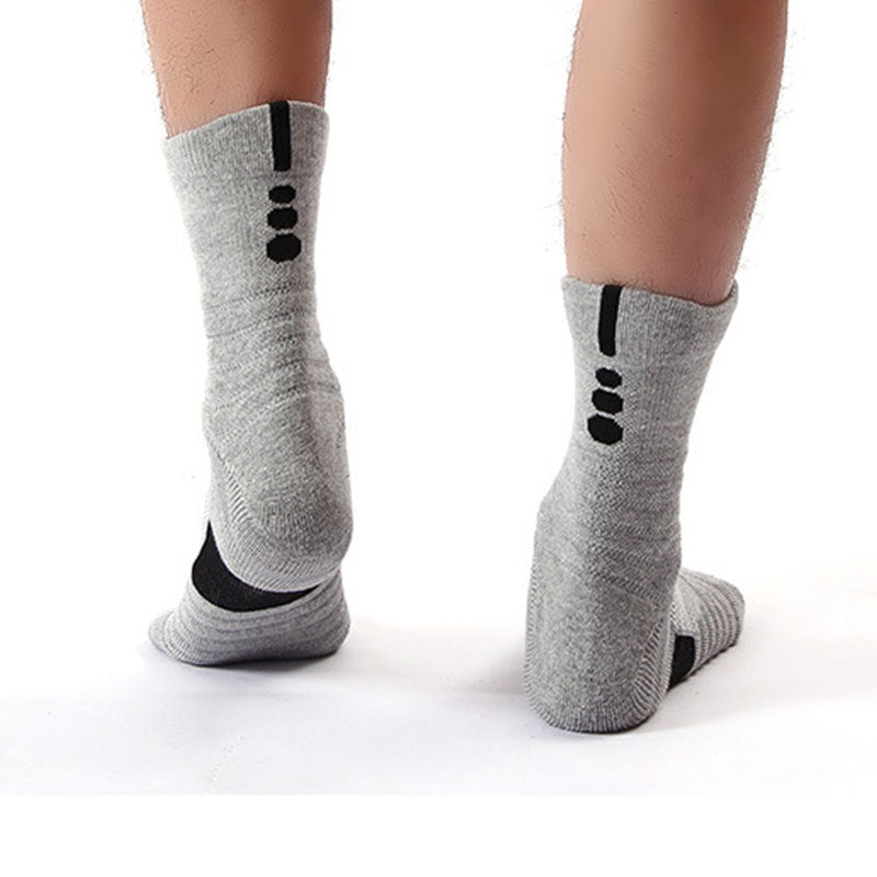 4 Pairs Compression Running Socks For Men Crew Athletic Hiking Wicking Anti Blister Cushioned Anti-odor And Breathable For Running Hiking Cycling Fitness