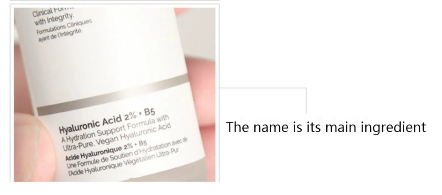 2% Hyaluronic Acid + B5 Serum Moisturizing Nourishing Dry Smooth Face Skin Care Firming Oil Control Multi-effect Facial Essence