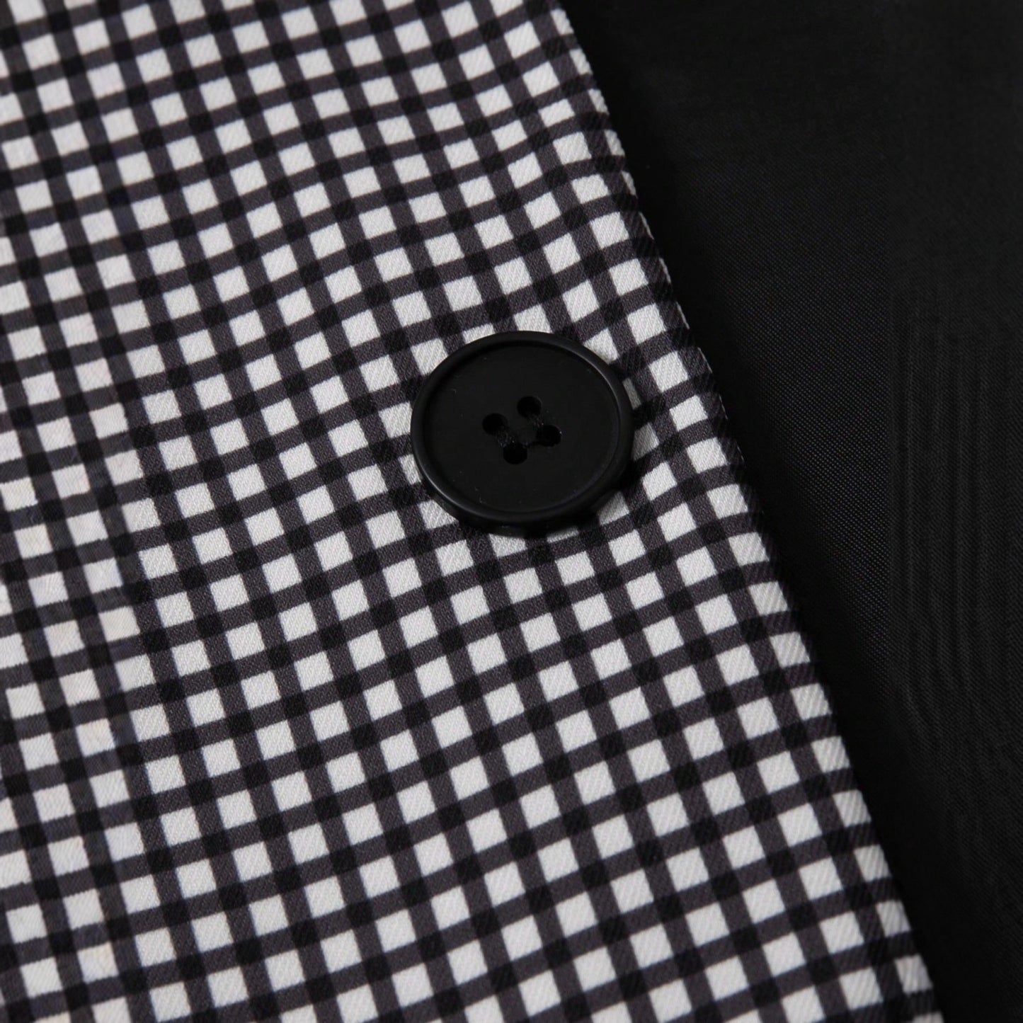Men’s Slim-Fit Plaid Business Casual Suit Set – Elegant Black Two-Piece Woven Fabric Outfit for Office, Events & Smart Wear (S–XXL)