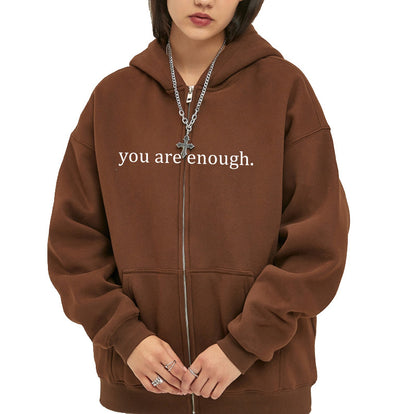 Women's Plus Size Slim-Fit Hoodie | Drawstring Zip Sweatshirt