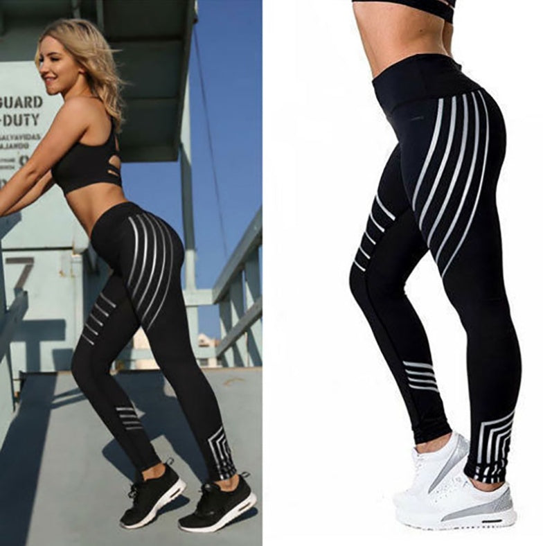 Women Workout Leggings Pants Women Leggings Women Fitness Night Glowing All Season Ladies Fitting High West Sport leggings