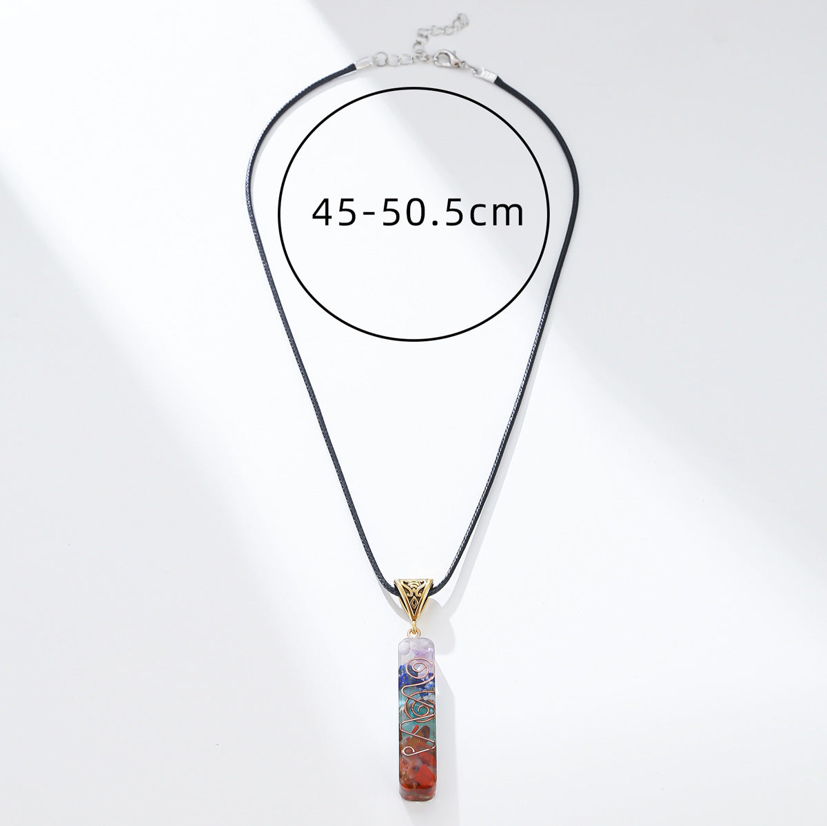 Retro Reiki Healing Energy Crystal Pendant Natural Stone For Yoga Meditation Spiritual 7 Chakra Jewelry Necklace Amulet