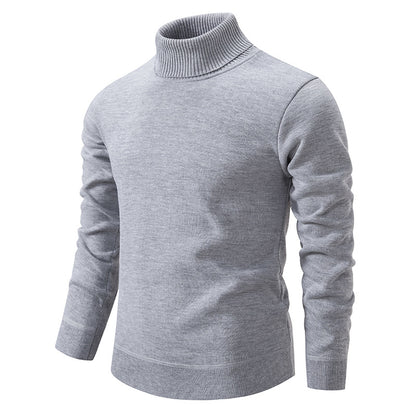 Men's Fleece-Lined Turtleneck Knit Sweater | Long Sleeve Pullover Top