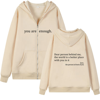 Women's Plus Size Slim-Fit Hoodie | Drawstring Zip Sweatshirt