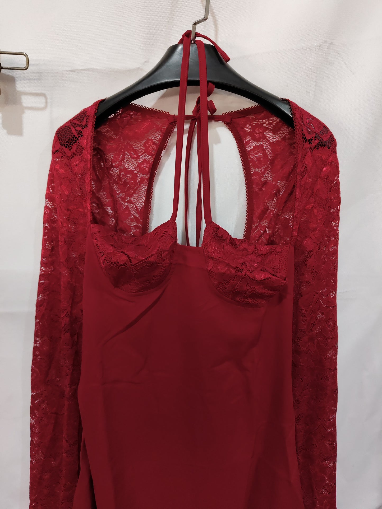 Y2K Sexy Lace Corset Mini Dress – Backless Lace Up Long Sleeve Party Dress for Women