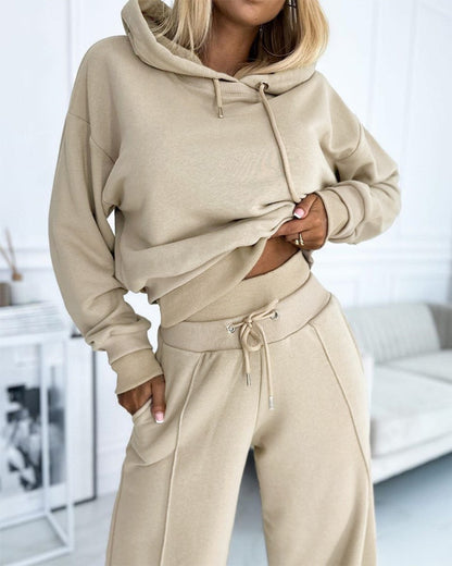 Women's Hoodie & Sweatpants Co-ord Set | Sporty Casual Two-Piece Lounge Outfit