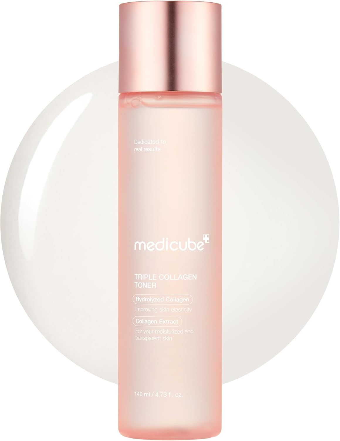 medicube Triple Collagen Toner - Hydrolyzed, Atelo, & Soluble Collagen for Deep Hydration & Plump Skin - Fast-Absorbing Formula for All-Day Suppleness, Korean Skincare (140ml)
