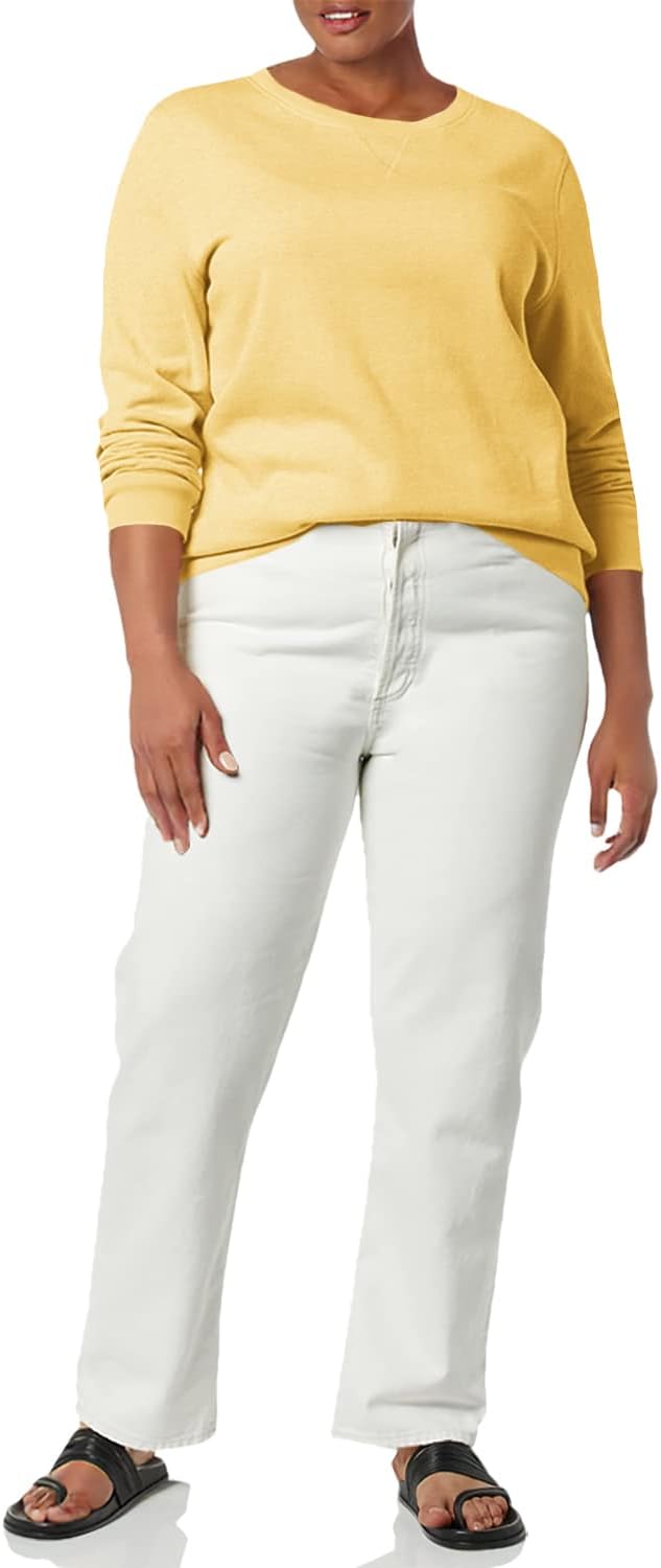 Essentials Women's Fleece Crewneck Pullover Sweatshirt (Available in Plus Size)