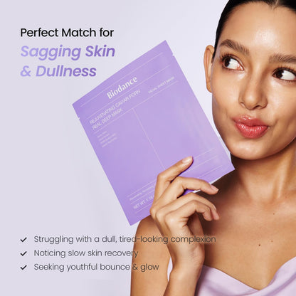 BIODANCE Bio-Collagen Real Deep Face Mask 4 Pcs | Hydrogel Overnight Mask | Pore Minimizing and Elasticity Improvement | Korean Face Mask for Glass Skin | Korean Skincare