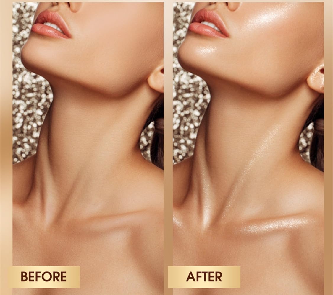 3 Pack Liquid Contour & Highlighter & Blush Makeup Set, Long Lasting Natural Weightless Buildable Contouring Bronzer Blusher Stick Beauty Wand Liquid Highlighter Makeup (Set A)