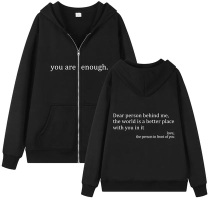 Women's Plus Size Slim-Fit Hoodie | Drawstring Zip Sweatshirt