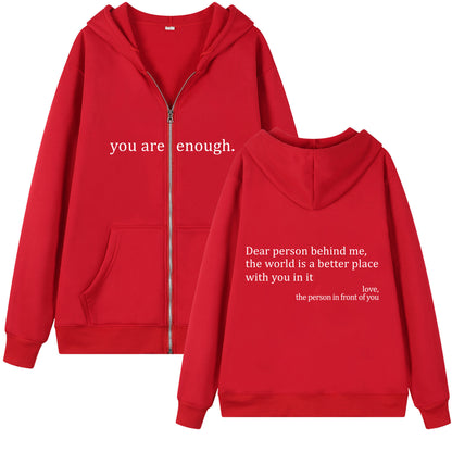 Women's Plus Size Slim-Fit Hoodie | Drawstring Zip Sweatshirt