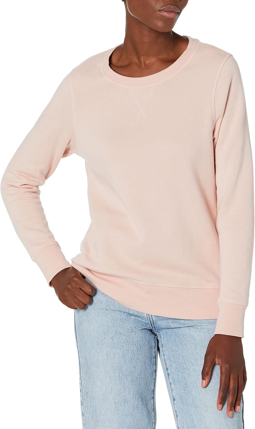 Essentials Women's Fleece Crewneck Pullover Sweatshirt (Available in Plus Size)