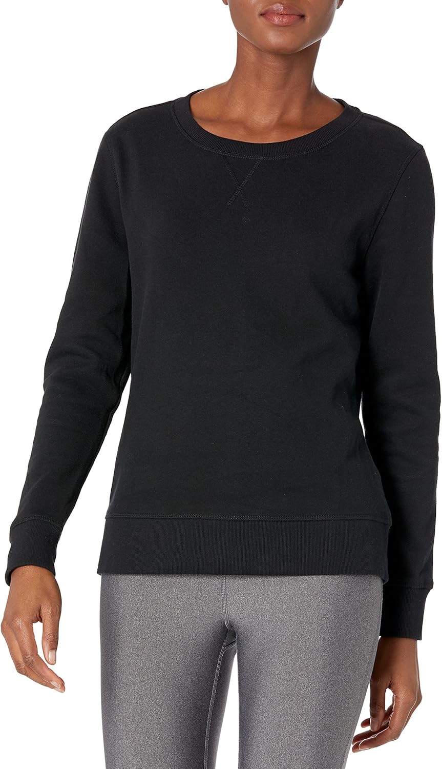 Essentials Women's Fleece Crewneck Pullover Sweatshirt (Available in Plus Size)