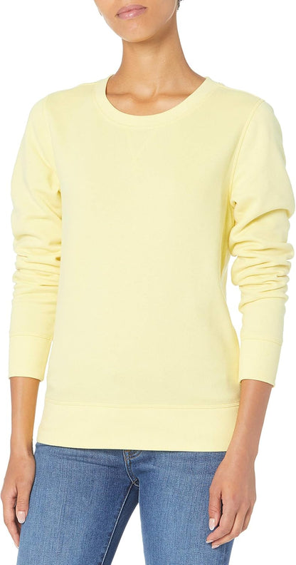 Essentials Women's Fleece Crewneck Pullover Sweatshirt (Available in Plus Size)