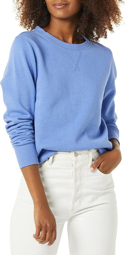 Essentials Women's Fleece Crewneck Pullover Sweatshirt (Available in Plus Size)
