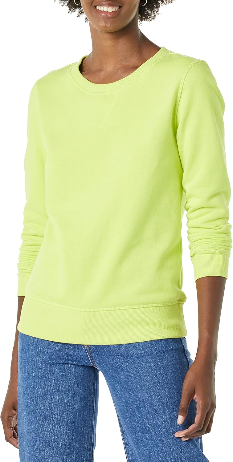 Essentials Women's Fleece Crewneck Pullover Sweatshirt (Available in Plus Size)