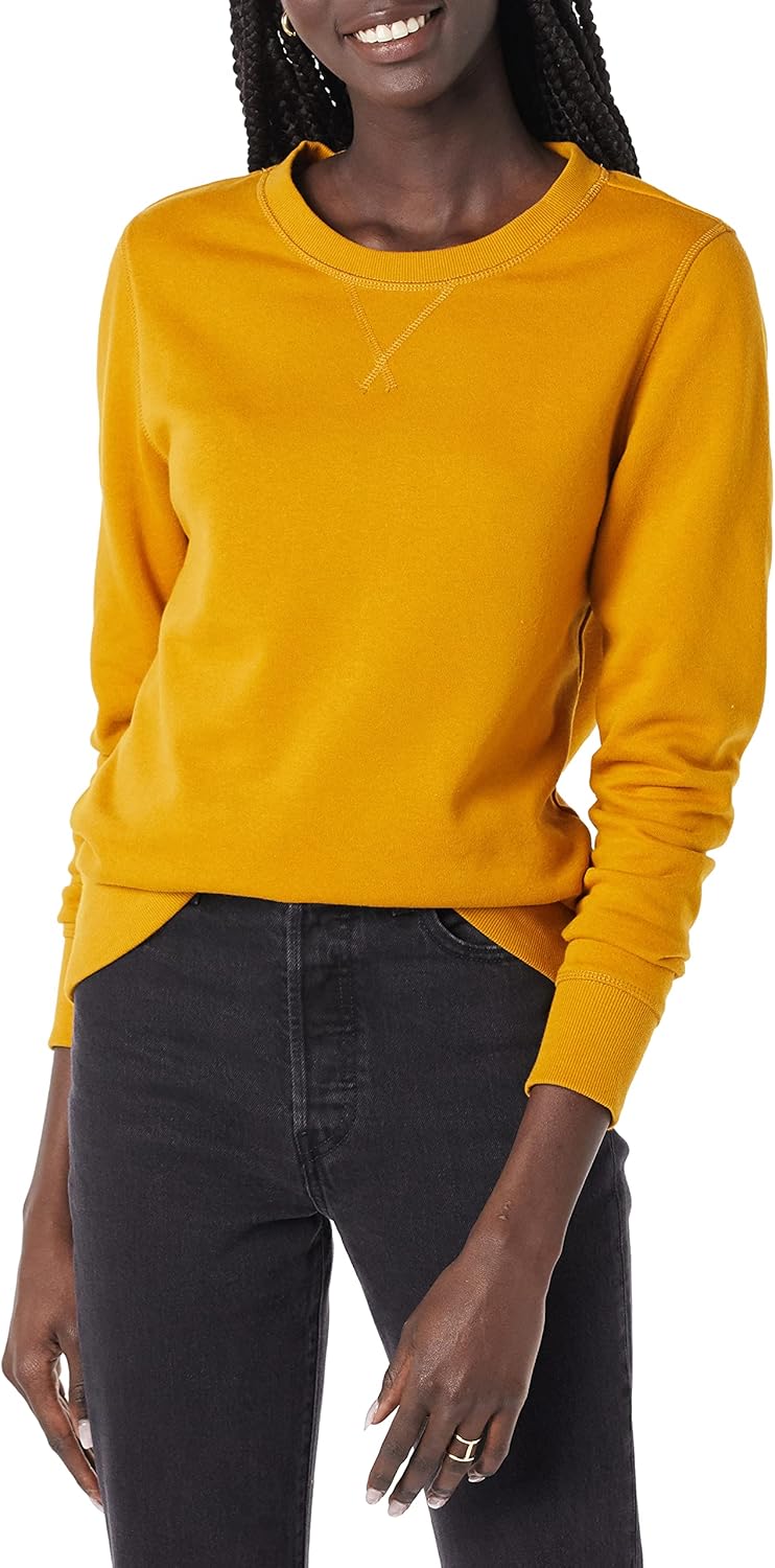 Essentials Women's Fleece Crewneck Pullover Sweatshirt (Available in Plus Size)