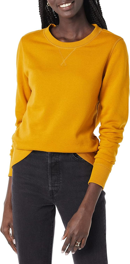 Essentials Women's Fleece Crewneck Pullover Sweatshirt (Available in Plus Size)