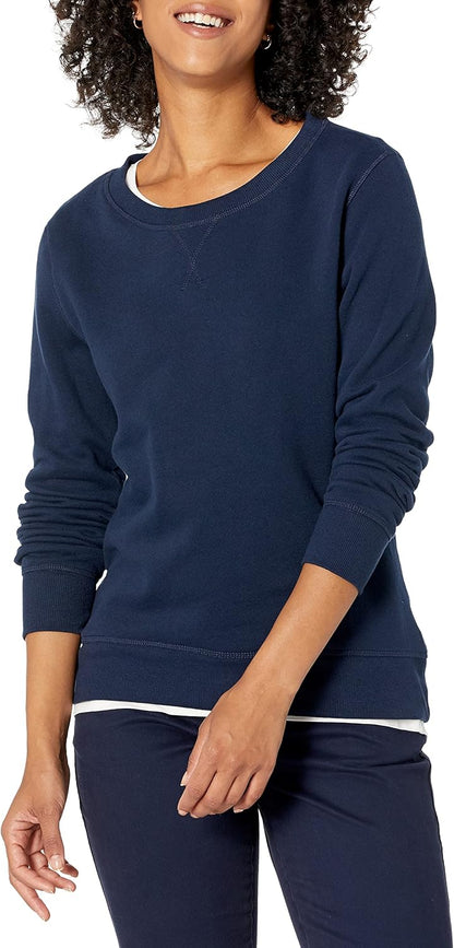 Essentials Women's Fleece Crewneck Pullover Sweatshirt (Available in Plus Size)