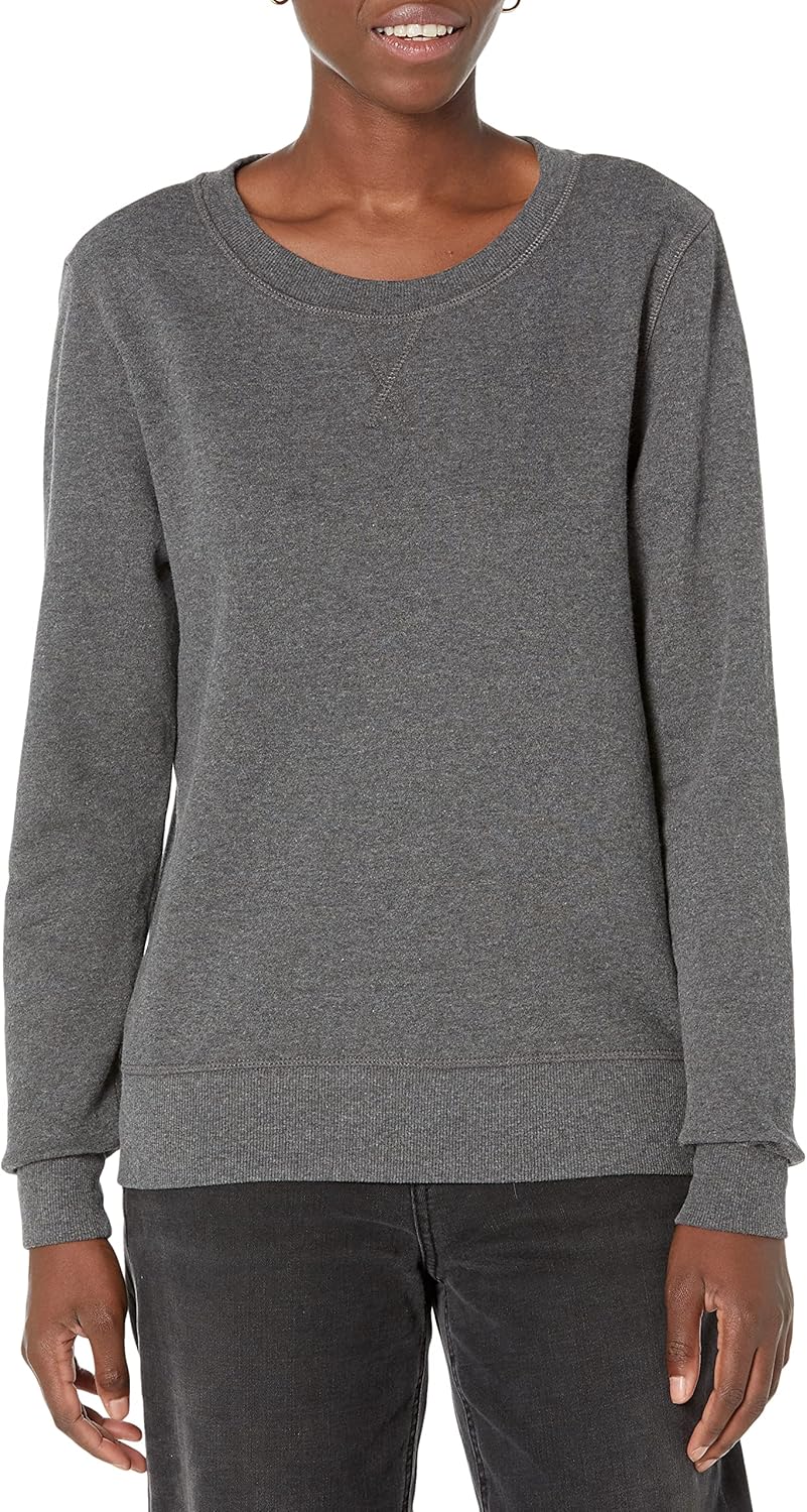 Essentials Women's Fleece Crewneck Pullover Sweatshirt (Available in Plus Size)