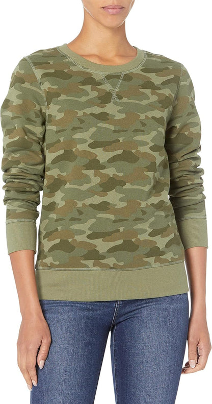 Essentials Women's Fleece Crewneck Pullover Sweatshirt (Available in Plus Size)