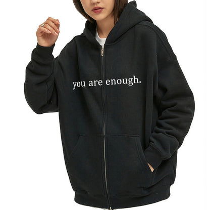 Women's Plus Size Slim-Fit Hoodie | Drawstring Zip Sweatshirt