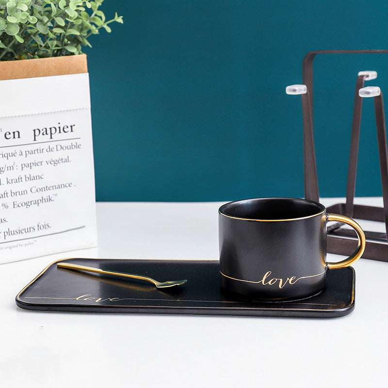 Fashion Simple Cup And Saucer Ceramic Cup