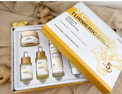 AILKE Turmeric Renew Skin Care Sets Vitamin C Women Facial Organic Anti Acne Whitening Hydrating Firming Korean Face Products