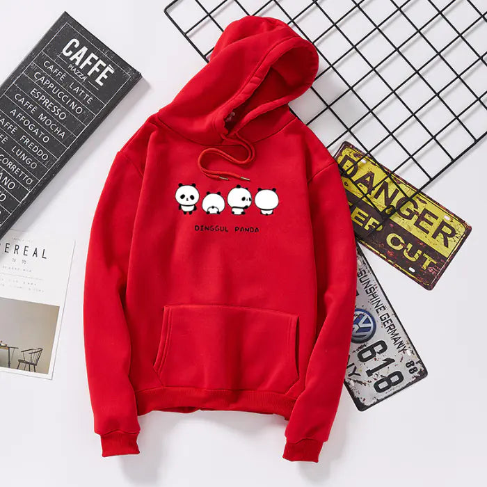 Couples' Cartoon Hoodie | Fleece Pullover Sweatshirt for Him & Her