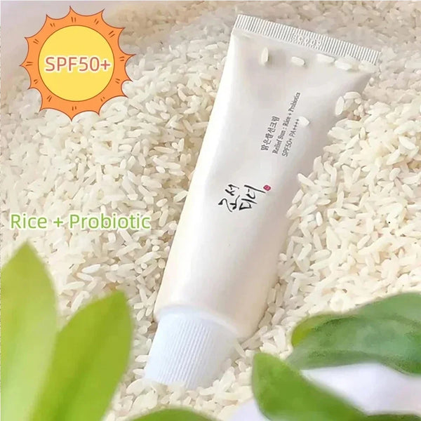 Sunscreen Korean Rice Probiotic Solar Blocker SPF50+ Skin Whitening Cream Anti UV Sun Lotion Facial Mild Moisturizer Serum 50ml