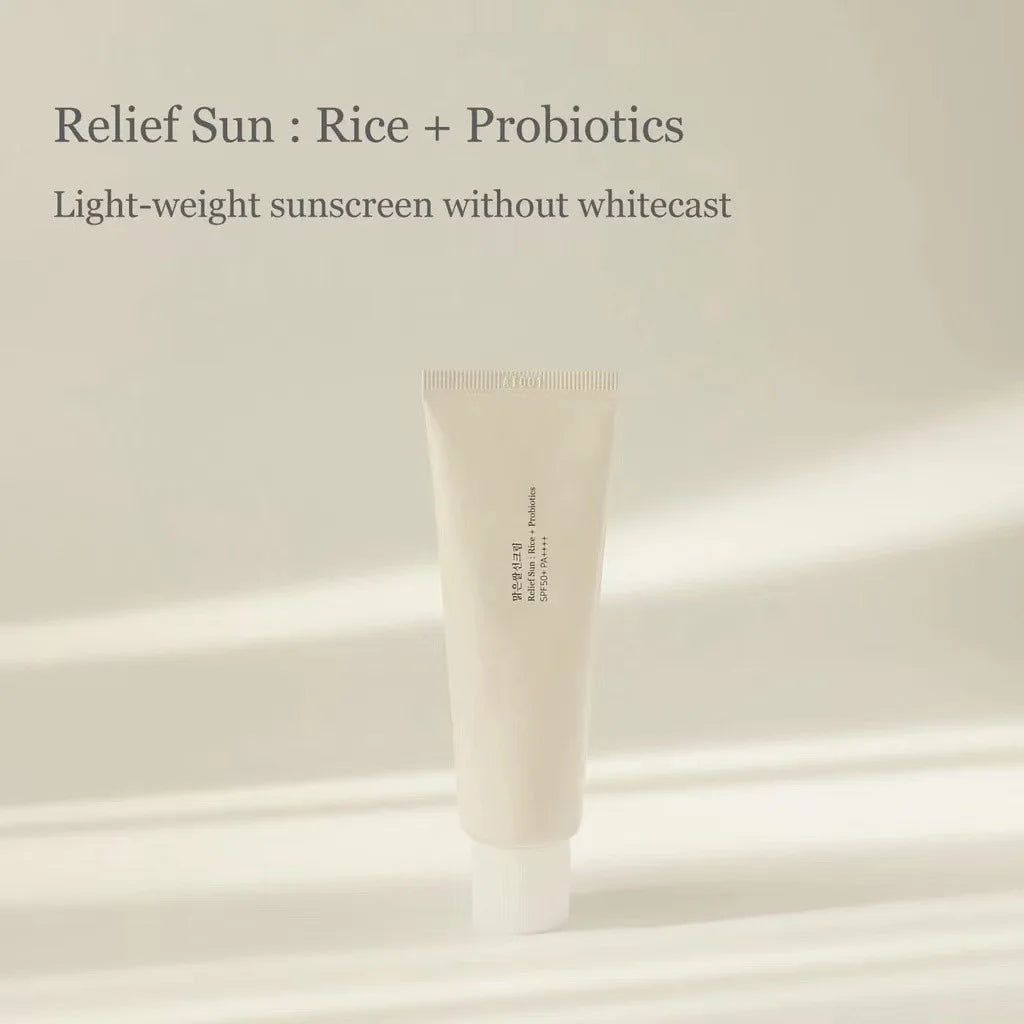 Sunscreen Korean Rice Probiotic Solar Blocker SPF50+ Skin Whitening Cream Anti UV Sun Lotion Facial Mild Moisturizer Serum 50ml