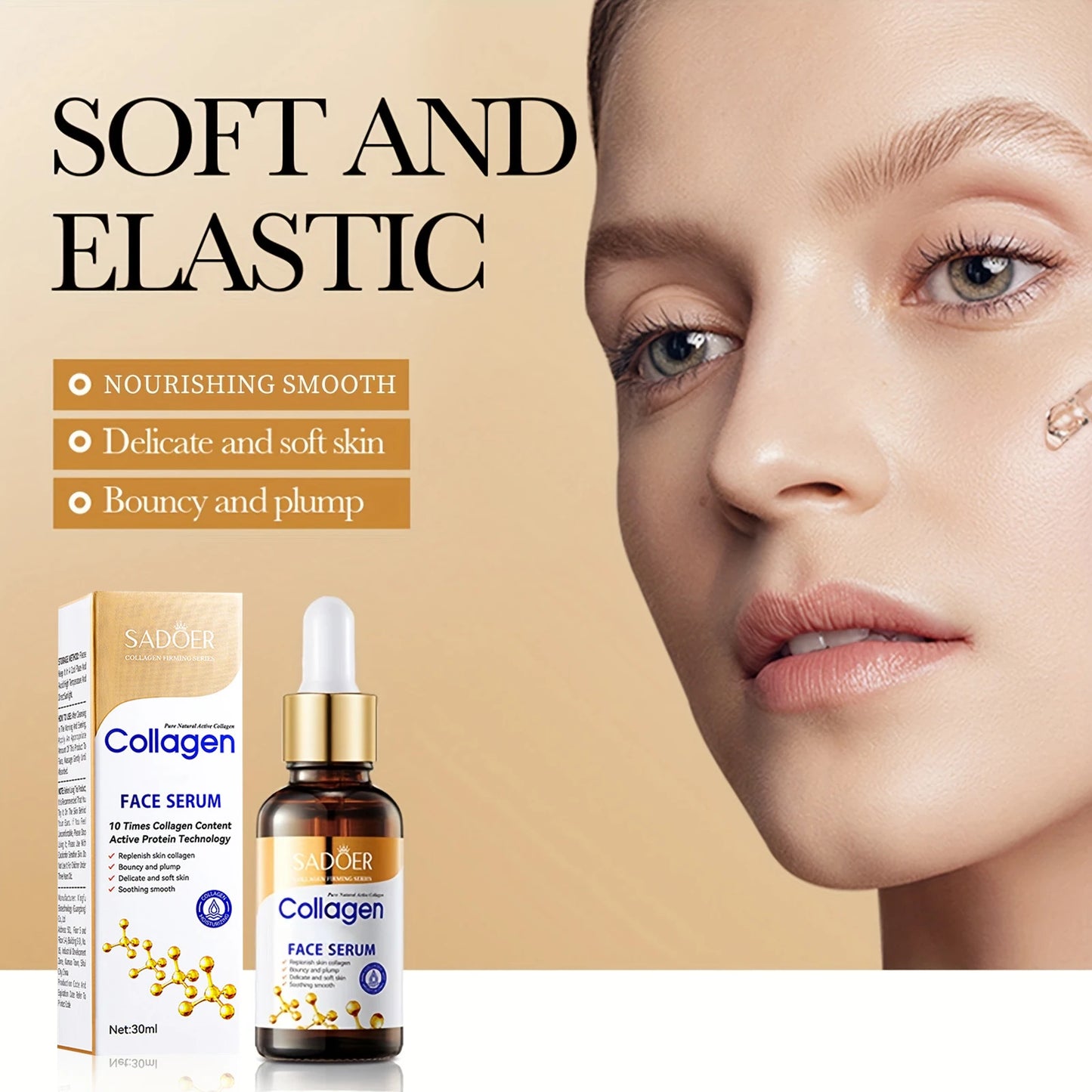 Collagen Skin Care Set, 6Pcs Face Care Sets for Women, Firming Skin, Smooth skin, Hydrating Skin Care Set Include Serum Face Cre