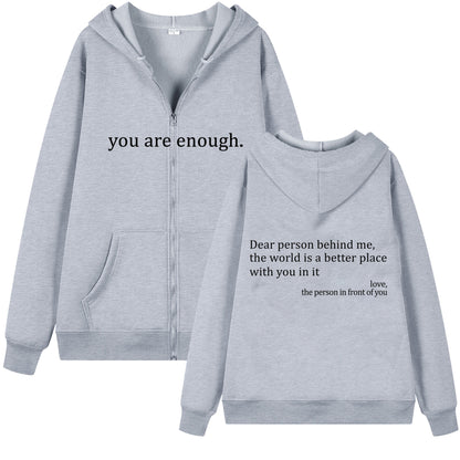 Women's Plus Size Slim-Fit Hoodie | Drawstring Zip Sweatshirt