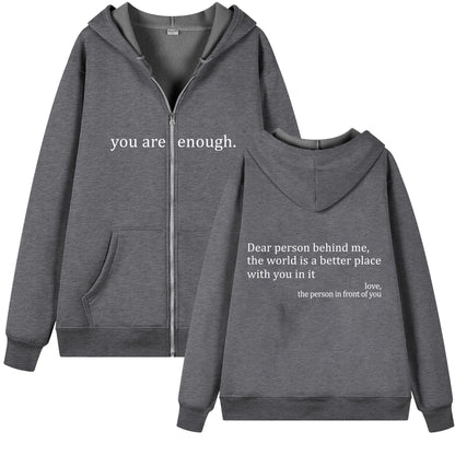 Women's Plus Size Slim-Fit Hoodie | Drawstring Zip Sweatshirt
