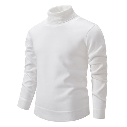 Men's Fleece-Lined Turtleneck Knit Sweater | Long Sleeve Pullover Top