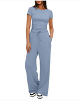Women Relax Fitting Set Summer Sportswear Two-Piece Set for Women Cloth