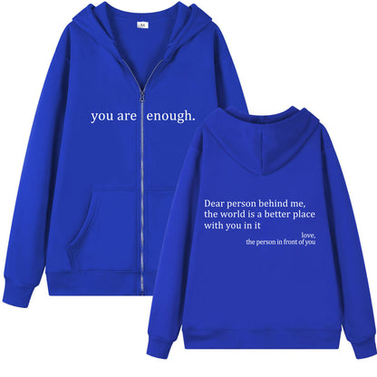 Women's Plus Size Slim-Fit Hoodie | Drawstring Zip Sweatshirt